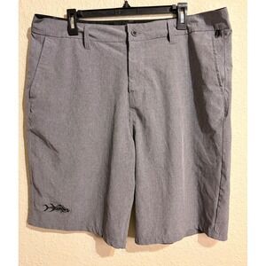 Tormenter Mens Gray Hybrid Performance Fishing Shorts Size 38